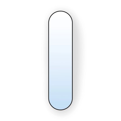 Lustro Pastille Czarne Oval 120x60 Lustro Pastille Czarne Oval 120x60
