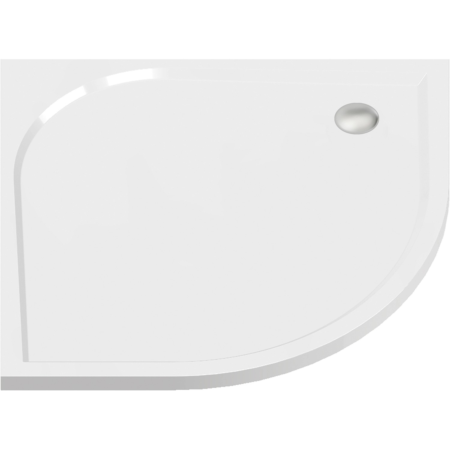 Centrum Brodzik półokrągły Orfeusz biały 90 cm x 90 cm x 4 cm Centrum Brodzik półokrągły Orfeusz biały 90 cm x 90 cm x 4 cm