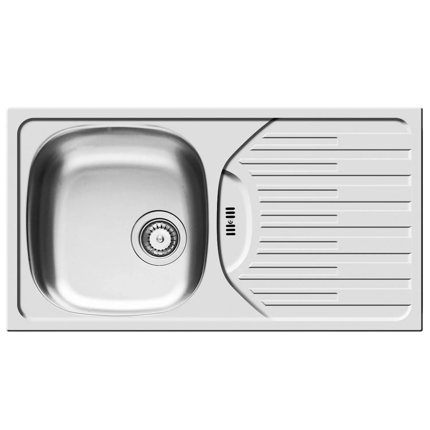 Pyramis Zlewozmywak ET78 FORK 1-kom. z ociekaczem stalowy - 78 x 43,5 cm Pyramis Zlewozmywak ET78 FORK 1-kom. z ociekaczem stalowy - 78 x 43,5 cm