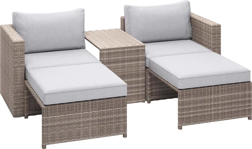 Komplet mebli balkonowych OLEA MINI COMPACT szary 5-częściowy Komplet mebli balkonowych OLEA MINI COMPACT szary 5-częściowy