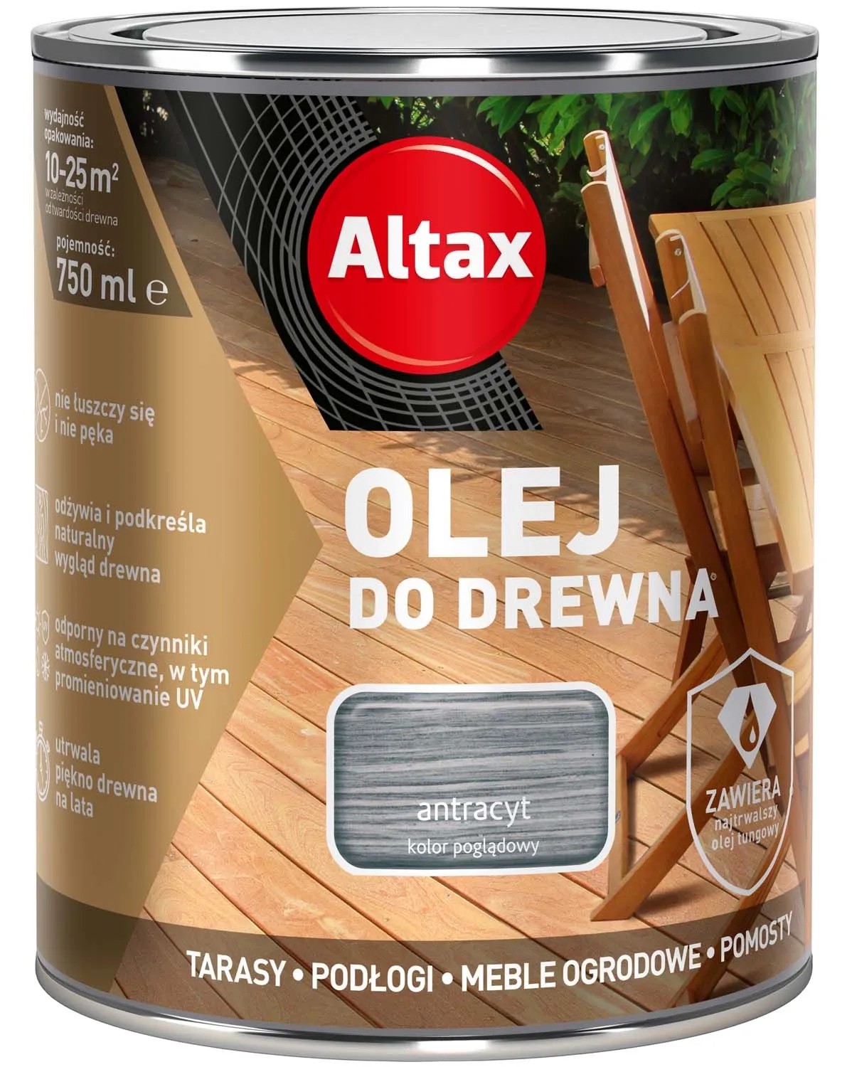 Altax Olej do drewna antracyt 0,75L Altax Olej do drewna antracyt 0,75L