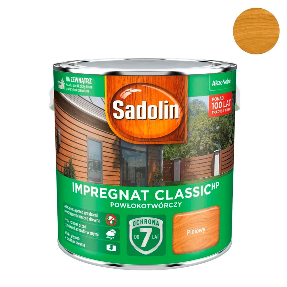 Sadolin Impregnat Classic HP piniowy 2,5 l Sadolin Impregnat Classic HP piniowy 2,5 l