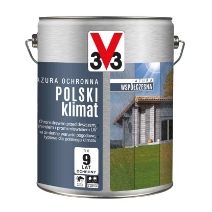V33 Lazura ochronna Polski klimat grafitowy dąb 5 l V33 Lazura ochronna Polski klimat grafitowy dąb 5 l