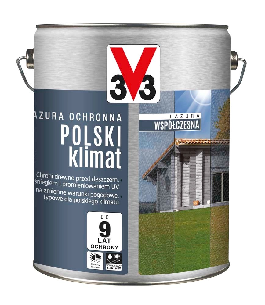 V33 Lazura ochronna Polski klimat grafitowy dąb 5 l V33 Lazura ochronna Polski klimat grafitowy dąb 5 l