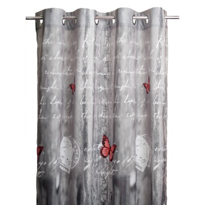 Zasłona Retro czerwona 140 cm x 250 cm Zasłona Retro czerwona 140 cm x 250 cm