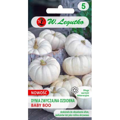 Legutko Dynia ozdobna Baby Boo biała 1g Legutko Dynia ozdobna Baby Boo biała 1g