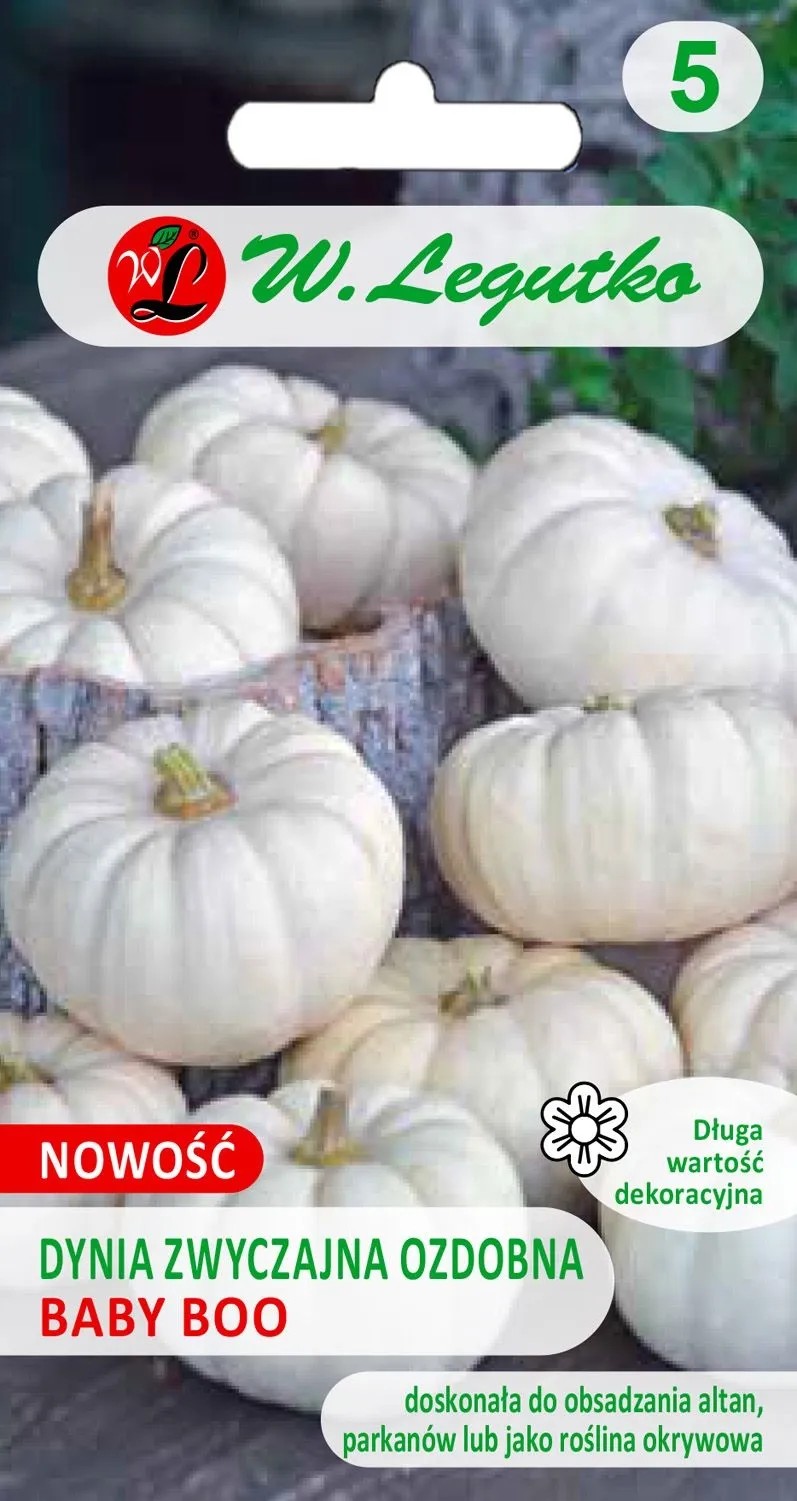 Legutko Dynia ozdobna Baby Boo biała 1g Legutko Dynia ozdobna Baby Boo biała 1g