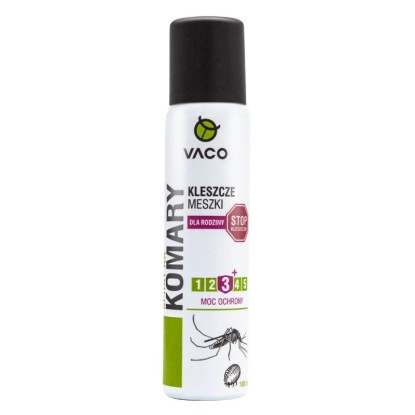 Vaco Spray na komary, kleszcze i meszki 100 ml Vaco Spray na komary, kleszcze i meszki 100 ml