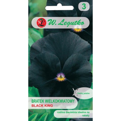 Legutko Bratek wielokwiatowy Black King 0,4g Legutko Bratek wielokwiatowy Black King 0,4g