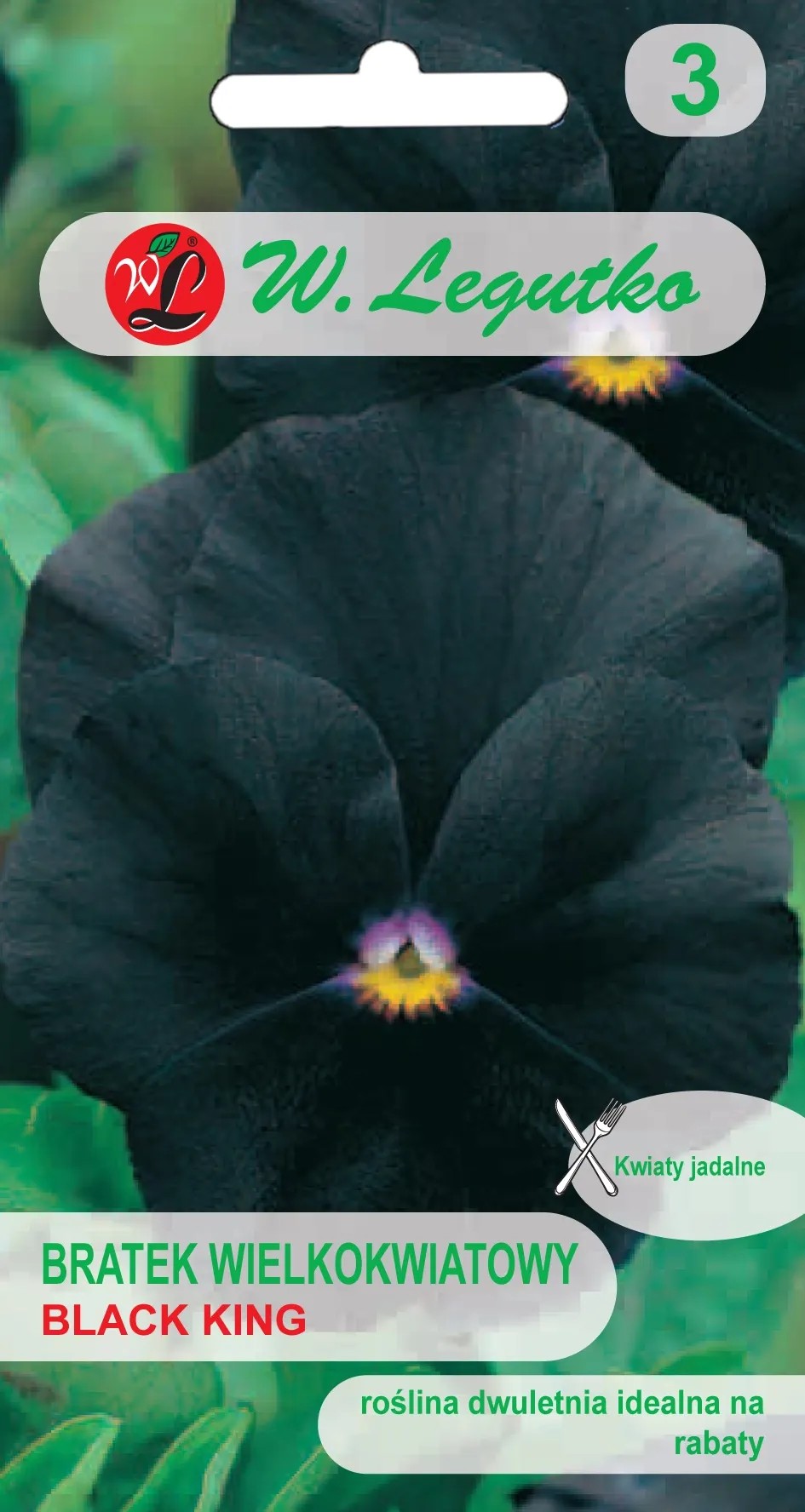 Legutko Bratek wielokwiatowy Black King 0,4g Legutko Bratek wielokwiatowy Black King 0,4g