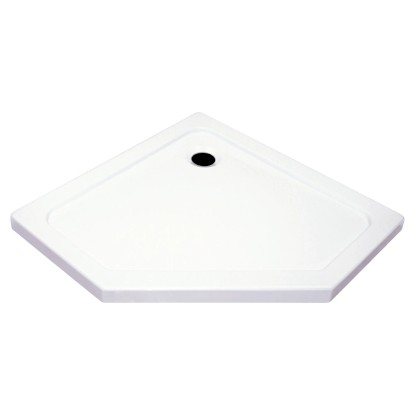 Brodzik pięciokątny Glasgow Slim biały 90 cm x 90 cm x 6 cm Brodzik pięciokątny Glasgow Slim biały 90 cm x 90 cm x 6 cm