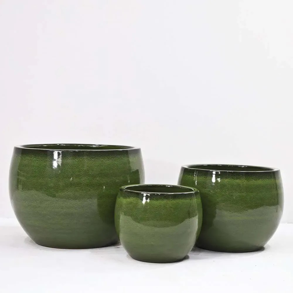 Donica szkliwiona Palla zieleń - 42 x 32 cm Donica szkliwiona Palla zieleń - 42 x 32 cm