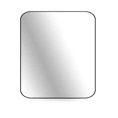 Lustro bez LED Tender Line czarna rama 80x60 Lustro bez LED Tender Line czarna rama 80x60