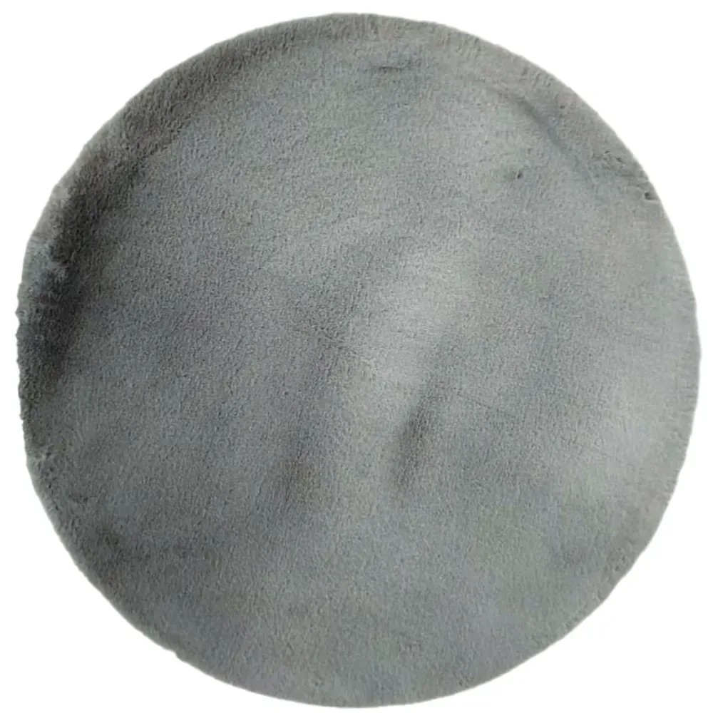 Indavo Dywan RABBIT-FUR koło średnica 100 cm ciemny szary Indavo Dywan RABBIT-FUR koło średnica 100 cm ciemny szary