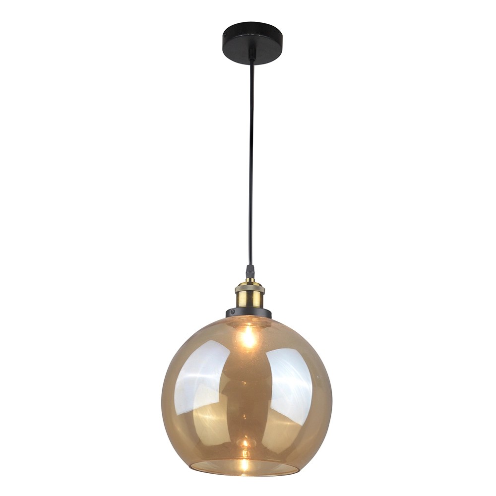 Polux Lampa wisząca IRWIN Amber 1xE27 Polux Lampa wisząca IRWIN Amber 1xE27