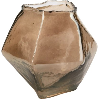 Wazon szklany Geo brąz 17 x 17 x 14 cm Wazon szklany Geo brąz 17 x 17 x 14 cm