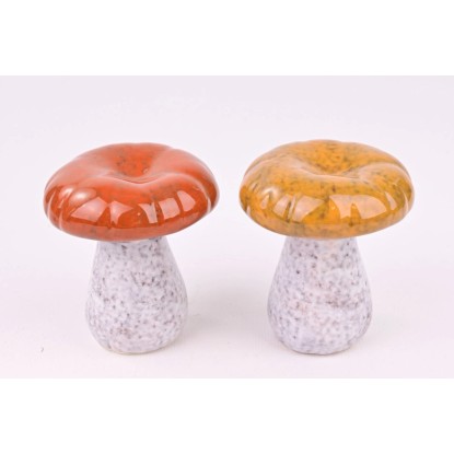 Grzybek ceramiczny, mix kolorów - wys. 9 cm Grzybek ceramiczny, mix kolorów - wys. 9 cm