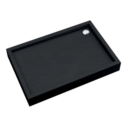 Schedpol Brodzik prostokątny Mittel 120 czarny struktura 80x120x16 Schedpol Brodzik prostokątny Mittel 120 czarny struktura 80x120x16