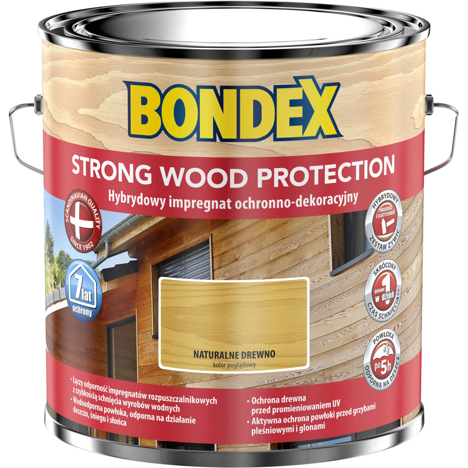 Bondex Strong Wood Protection hybrydowy impregnat makasar 2,5 l Bondex Strong Wood Protection hybrydowy impregnat makasar 2,5 l