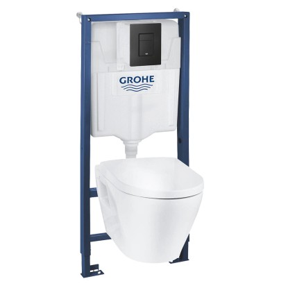 Grohe Zestaw podtynkowy SEREL 4in1 z deską wolnoopadającą i przyciskiem czarnym Grohe Zestaw podtynkowy SEREL 4in1 z deską wolnoopadającą i przyciskiem czarnym