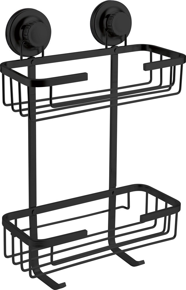 BALIV Koszyk łazienkowy DK2-4520 czarny 2 półki BALIV Koszyk łazienkowy DK2-4520 czarny 2 półki