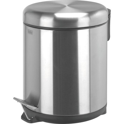 BALIV Kosz łazienkowy Step Matt srebrny 5l BALIV Kosz łazienkowy Step Matt srebrny 5l