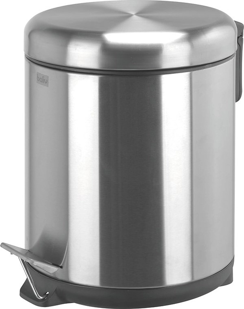 BALIV Kosz łazienkowy Step Matt srebrny 5l BALIV Kosz łazienkowy Step Matt srebrny 5l