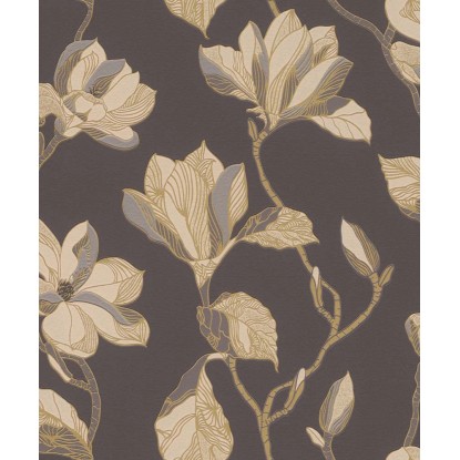 Tapeta FANCY LILY winylowa na flizelinie szara Tapeta FANCY LILY winylowa na flizelinie szara
