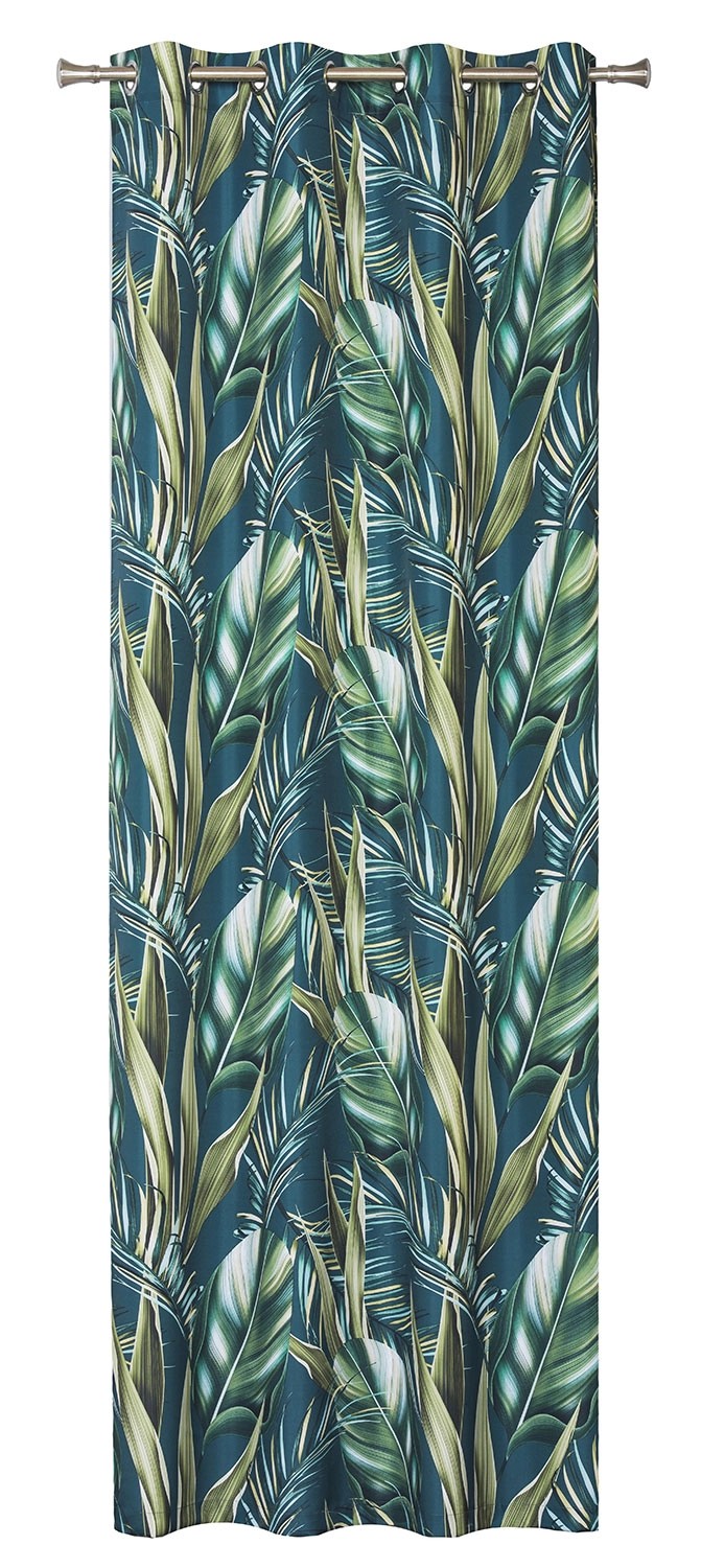 Zasłona FIJI na przelotkach 140 cm x 260 cm morska Zasłona FIJI na przelotkach 140 cm x 260 cm morska