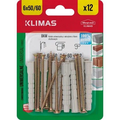 Wkręt-met Kołek rozporowy wszechstronny 6 mm x 60 mm Wkręt-met Kołek rozporowy wszechstronny 6 mm x 60 mm