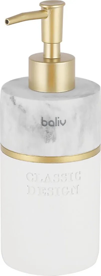 Baliv Dozownik do mydła biało-złoty Baliv Dozownik do mydła biało-złoty