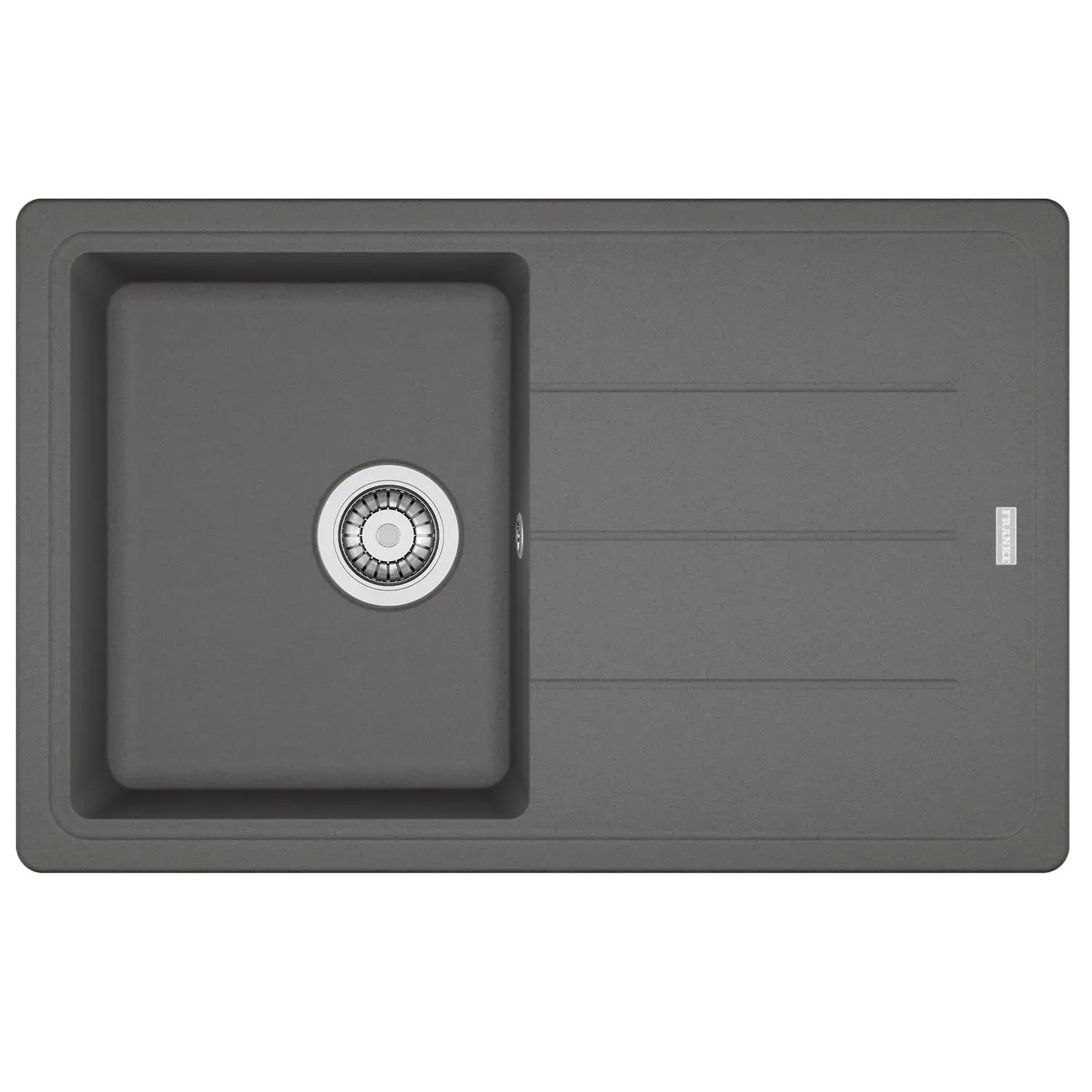 Franke Zlew 1-kom. z ociekaczem BFG 611, szary 78 x 50 cm Franke Zlew 1-kom. z ociekaczem BFG 611, szary 78 x 50 cm