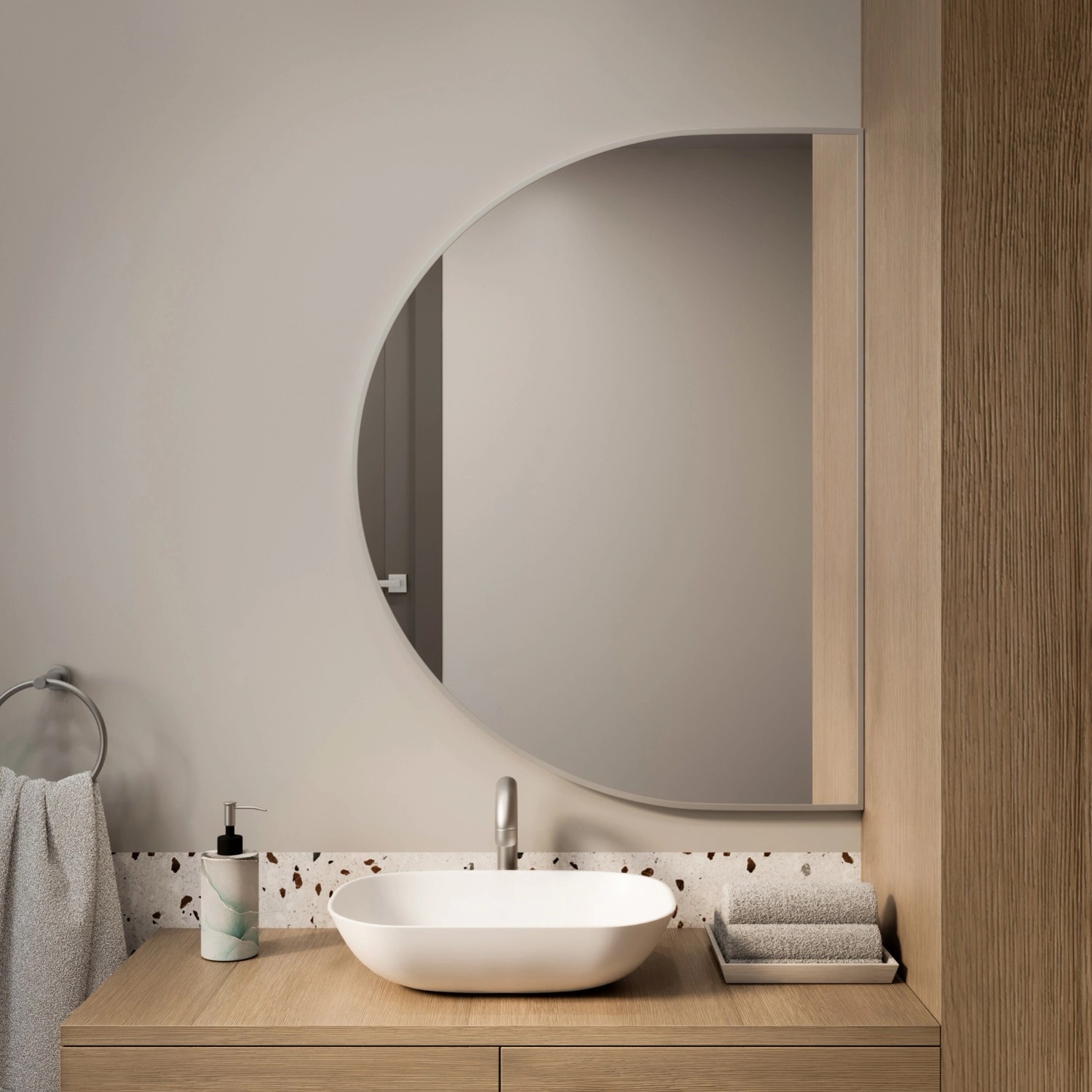 Lustro SemiRound Srebrne Bez led 110x65 Lustro SemiRound Srebrne Bez led 110x65