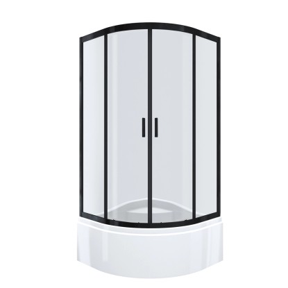 KABI Kabina prysznicowa HOBBY 90 czarny mat z wysokim brodzikiem KABI Kabina prysznicowa HOBBY 90 czarny mat z wysokim brodzikiem