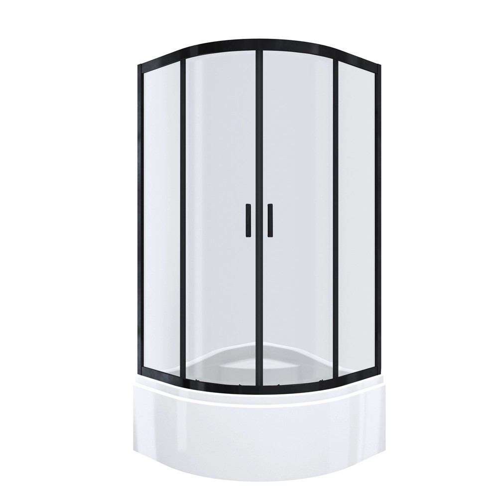 KABI Kabina prysznicowa HOBBY 90 czarny mat z wysokim brodzikiem KABI Kabina prysznicowa HOBBY 90 czarny mat z wysokim brodzikiem