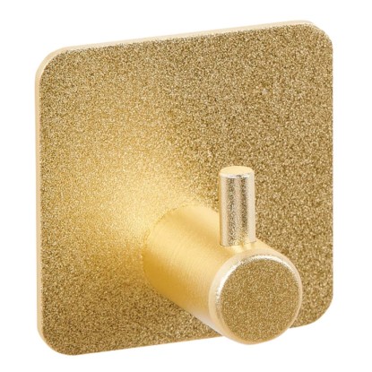 Wieszak łazienkowy kwadratowy w kolorze złotym Wieszak łazienkowy kwadratowy w kolorze złotym