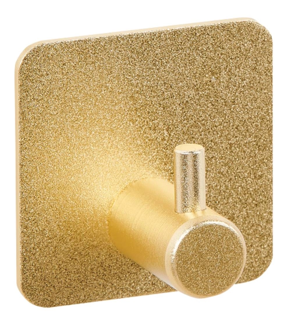 Wieszak łazienkowy kwadratowy w kolorze złotym Wieszak łazienkowy kwadratowy w kolorze złotym