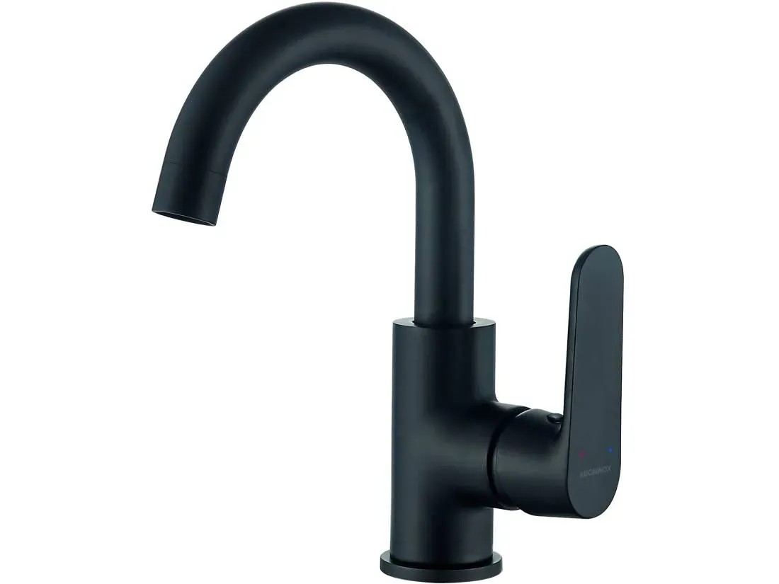 Kuchinox Bateria umywalkowa Dima z wylewką U czarna Kuchinox Bateria umywalkowa Dima z wylewką U czarna
