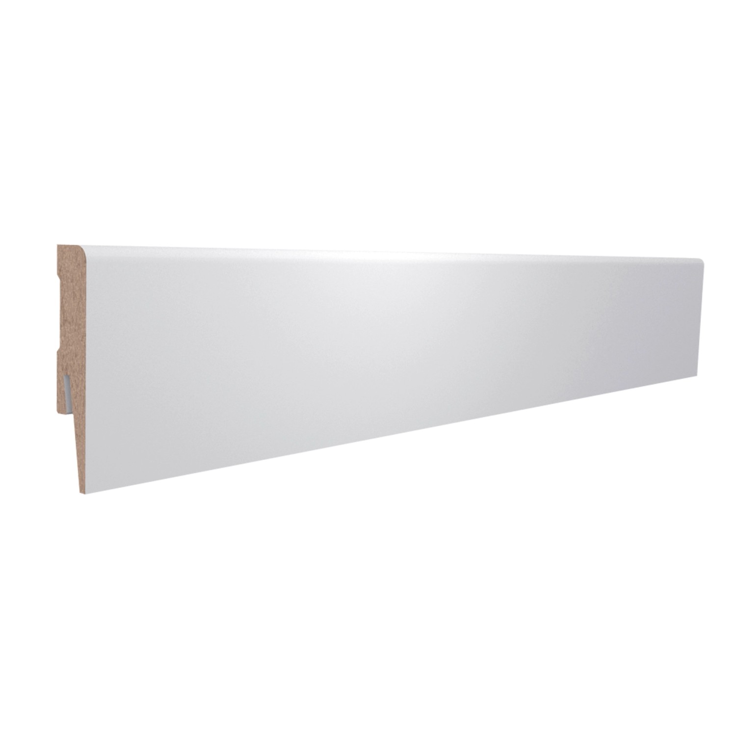 Cokół przypodłogowy MDF P129, kolor biały, wym. 16 mm x 80 mm x 2400 mm Cokół przypodłogowy MDF P129, kolor biały, wym. 16 mm x 80 mm x 2400 mm