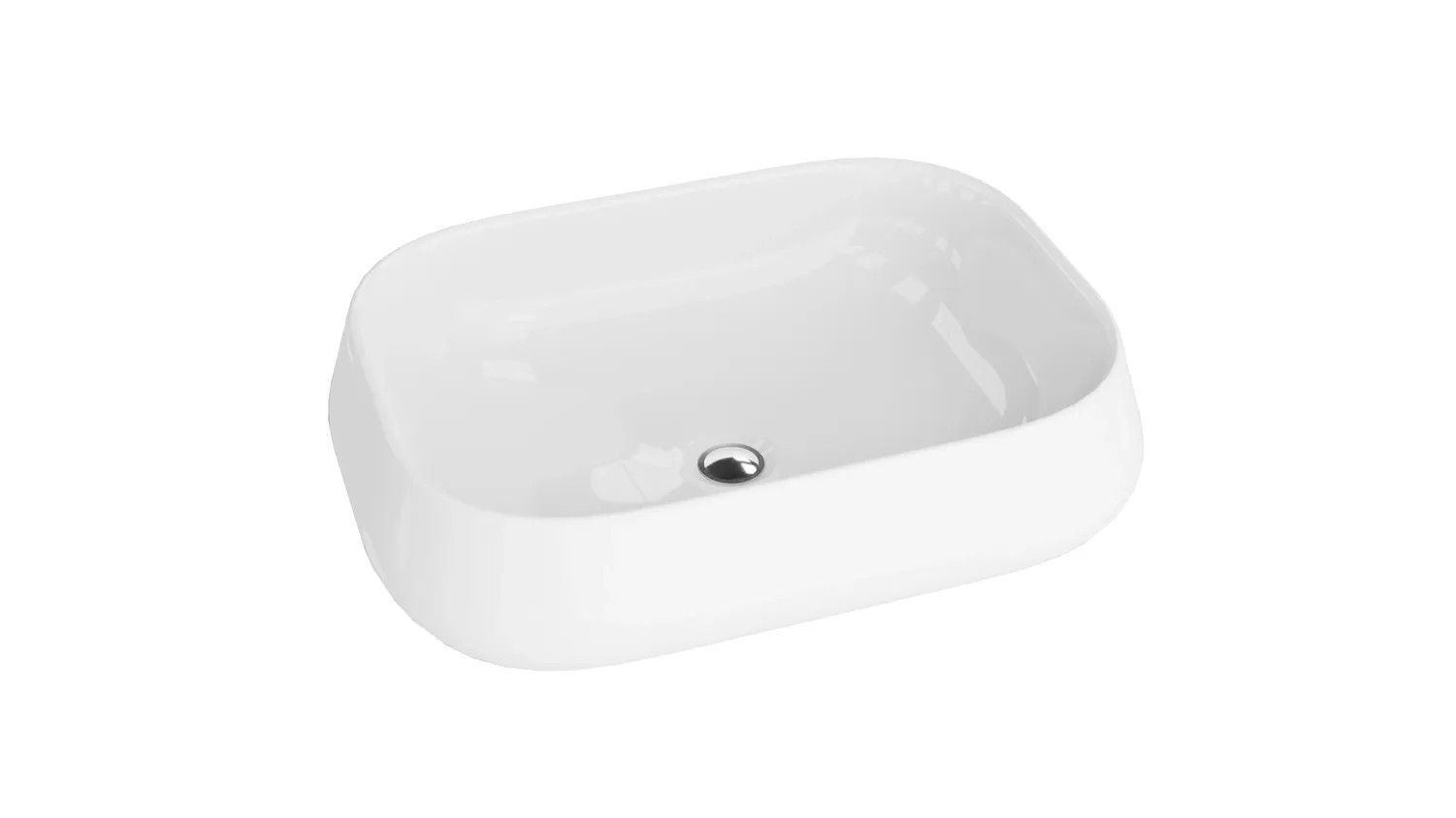 Umywalka nablatowa STEL biała Umywalka nablatowa STEL biała