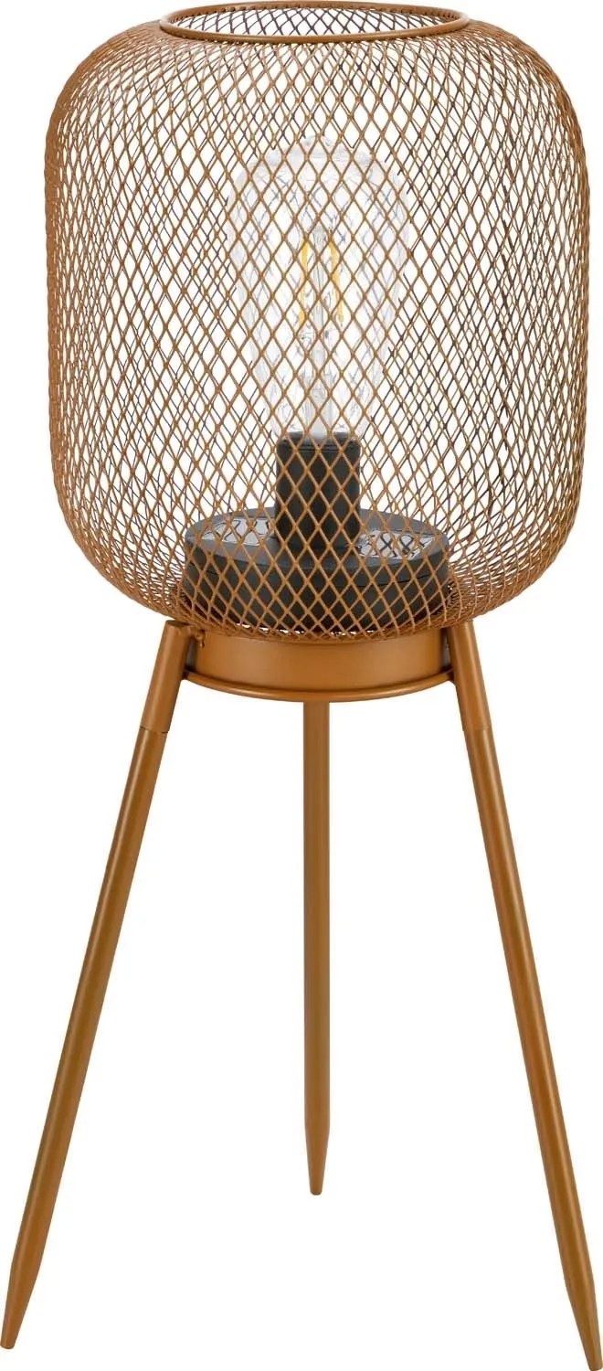 Lampa solarna stojąca na nóżkach wys. max. 68 cm IP44 metalowa brązowa Lampa solarna stojąca na nóżkach wys. max. 68 cm IP44 metalowa brązowa