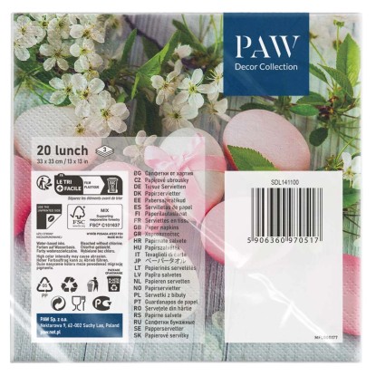 Serwetki Eggs flowers - 33 x 33 cm Serwetki Eggs flowers - 33 x 33 cm