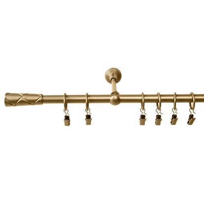 Karnisz BROK pojedynczy 16 mm mosiądz 240 cm Karnisz BROK pojedynczy 16 mm mosiądz 240 cm