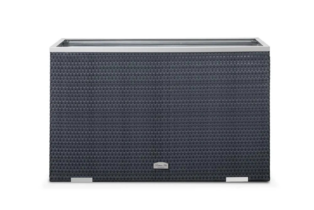 Donica rattanowa czarna - 100 x 30 x 60 cm Donica rattanowa czarna - 100 x 30 x 60 cm