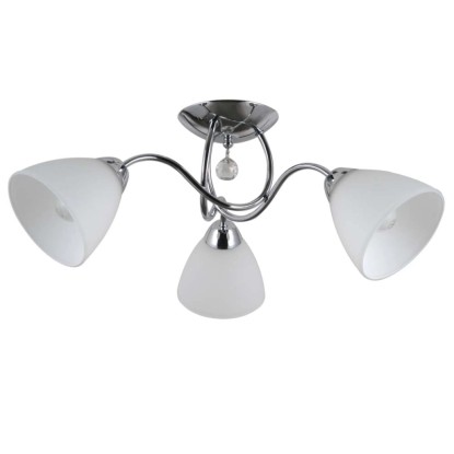 Italux Lampa wisząca LUGANO chrom śr. 50 cm 3x40W E27 Italux Lampa wisząca LUGANO chrom śr. 50 cm 3x40W E27