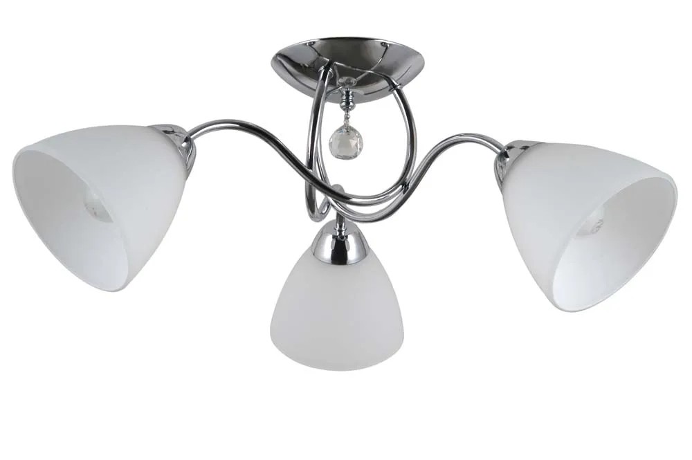 Italux Lampa wisząca LUGANO chrom śr. 50 cm 3x40W E27 Italux Lampa wisząca LUGANO chrom śr. 50 cm 3x40W E27