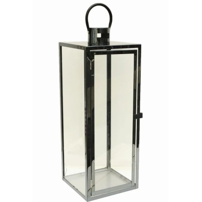 Latarnia Barcelona na świece L czarna wys.50cm Latarnia Barcelona na świece L czarna wys.50cm