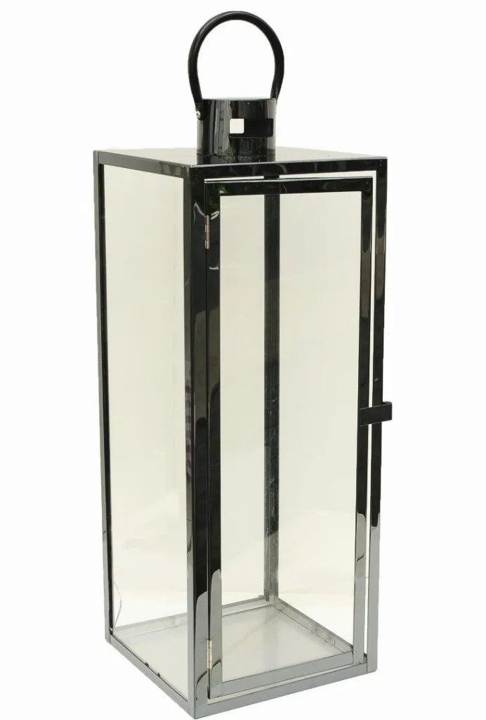 Latarnia Barcelona na świece L czarna wys.50cm Latarnia Barcelona na świece L czarna wys.50cm