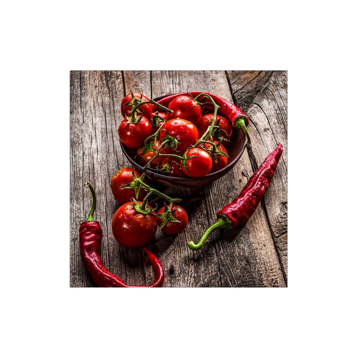 Obraz na szkle PEPPERS 30 cm x 30 cm Obraz na szkle PEPPERS 30 cm x 30 cm