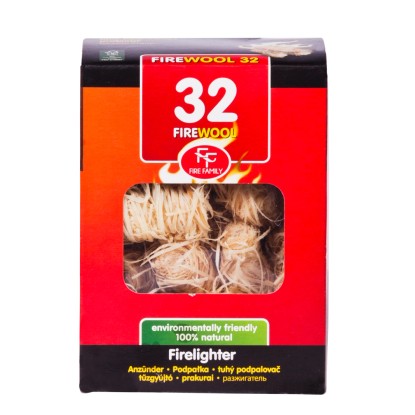 Fire Family Podpałka Firewool w kartoniku - 32 szt. Fire Family Podpałka Firewool w kartoniku - 32 szt.